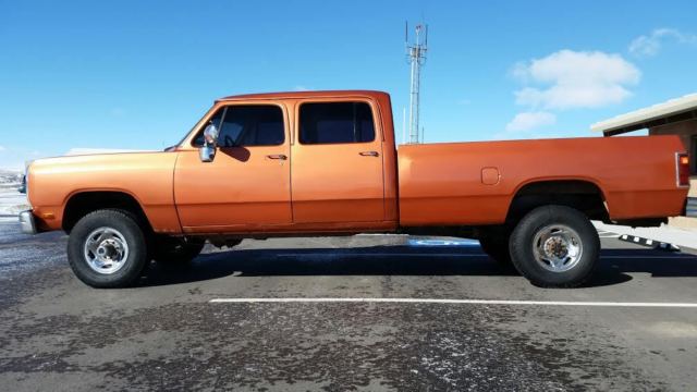 1991 Orange Dodge Other Pickups Crew Cab Pickup