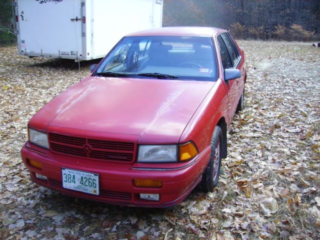 1991 Red Dodge Spirit Sedan 4 DOOR