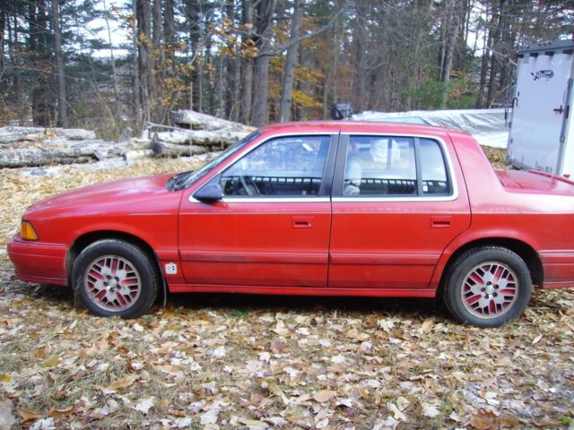 1991 Red Dodge Spirit Sedan 4 DOOR