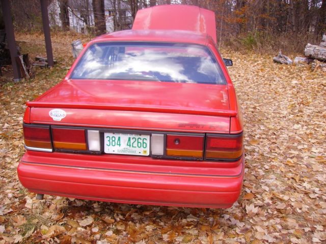1991 Red Dodge Spirit Sedan 4 DOOR