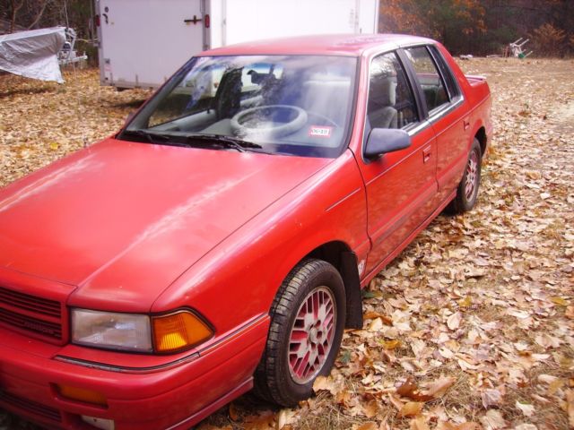 1991 Red Dodge Spirit Sedan 4 DOOR