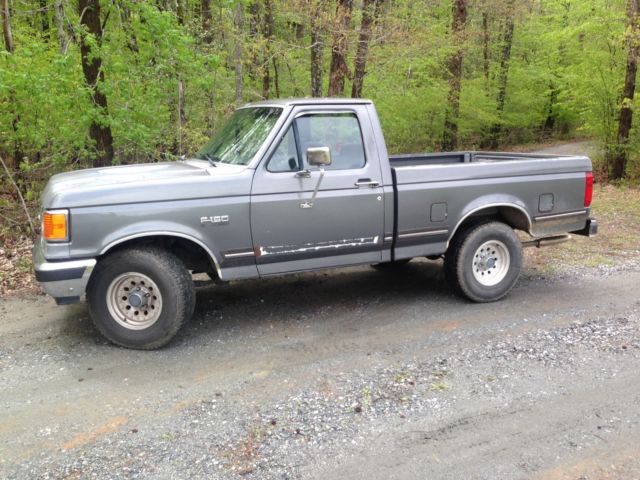 1991 Gray Ford F-150 Standard Cab Pickup