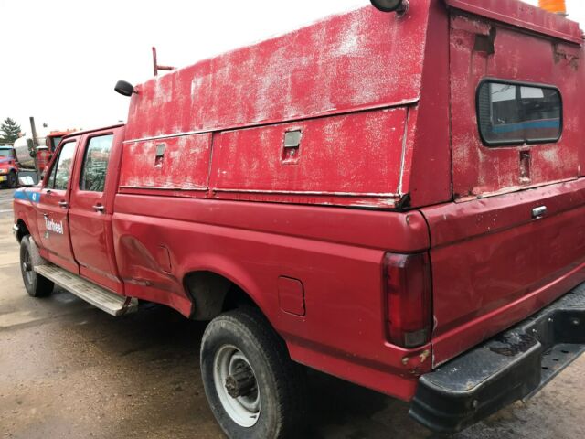 1991 Red Ford F-350 Crew Cab Pickup