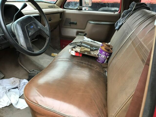 1991 Red Ford F-350 Crew Cab Pickup