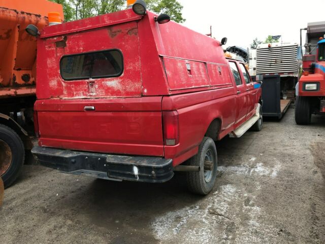 1991 Red Ford F-350 Crew Cab Pickup