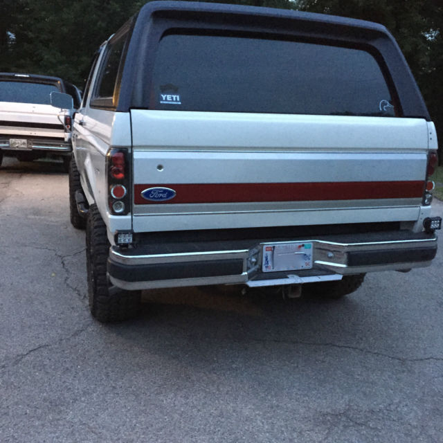 1991 White Ford Bronco Convertible