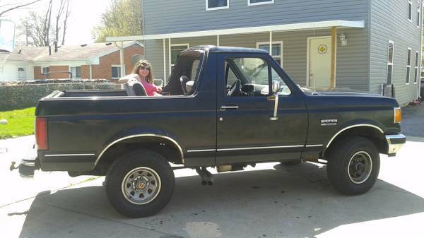 1991 Black Ford Bronco Convertible