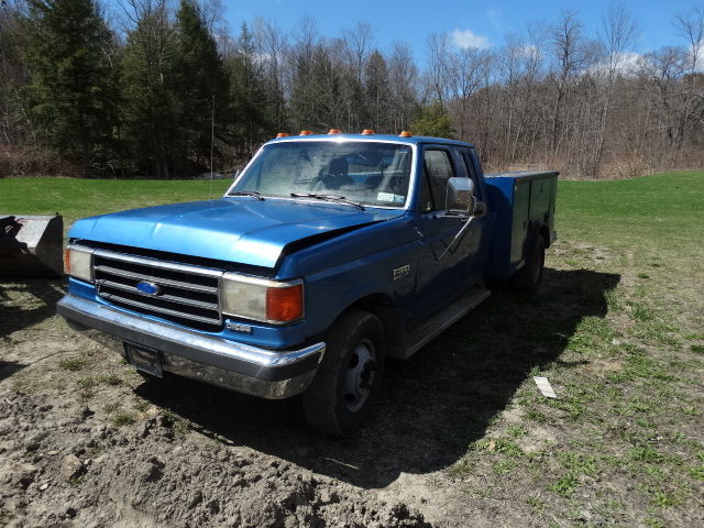 1991 Blue Ford F-350 Extended Cab Pickup