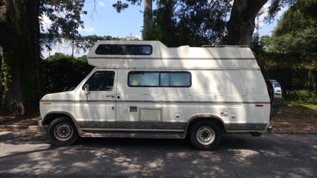 1991 Tan Ford E-Series Van Van Camper