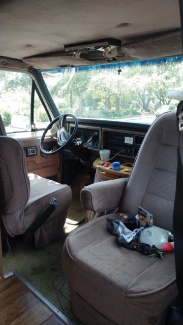 1991 Tan Ford E-Series Van Van Camper