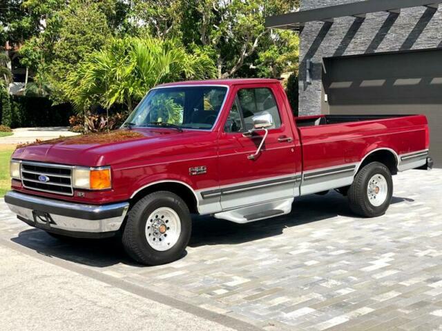 1991 Red Ford F-150 Pickup Truck