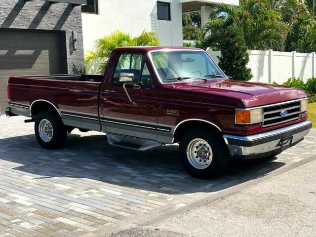 1991 Red Ford F-150 Pickup Truck