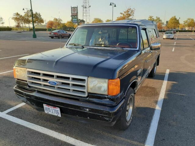 1991 Black Ford F-150 Cab & Chassis