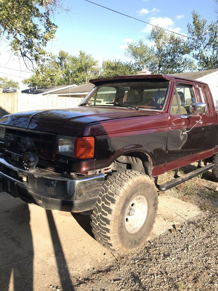 1991 Red Ford F-150 Pickup