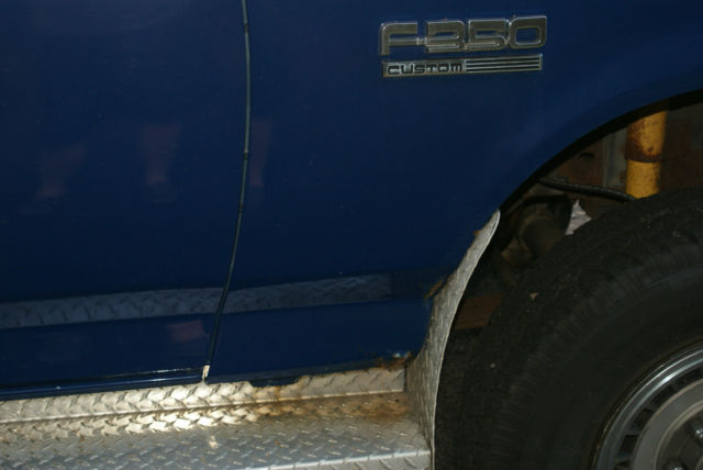 1991 blue Ford F-350 Standard Cab Pickup