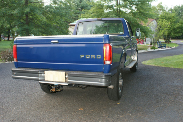 1991 blue Ford F-350 Standard Cab Pickup