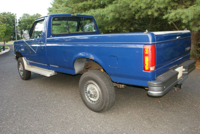 1991 blue Ford F-350 Standard Cab Pickup