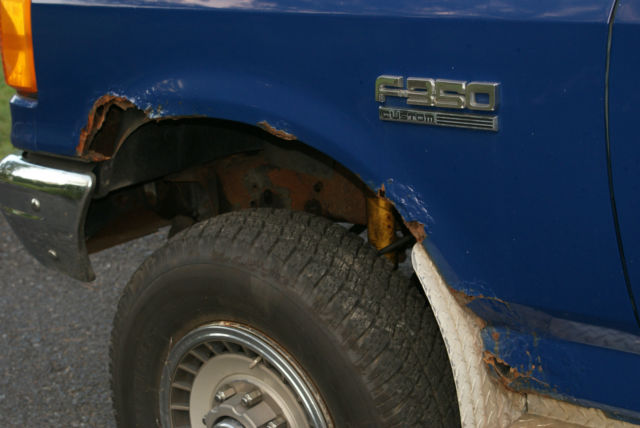 1991 blue Ford F-350 Standard Cab Pickup