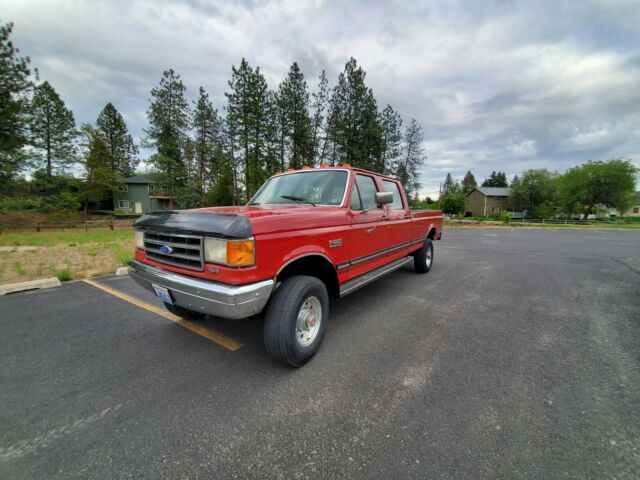 1991 Red Ford F-350 Crew Cab Pickup