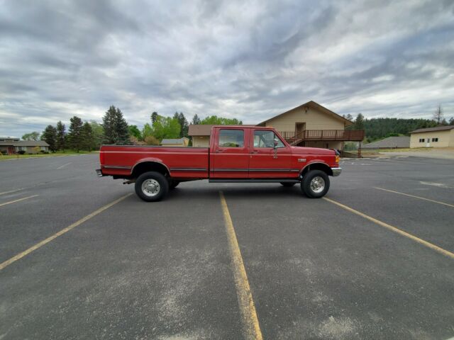 1991 Red Ford F-350 Crew Cab Pickup