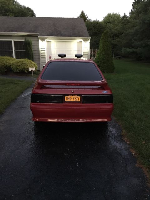 1991 Red Ford Mustang Hatchback