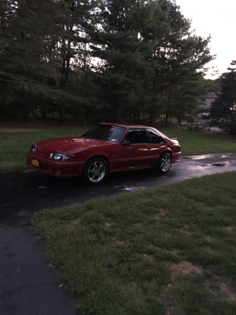 1991 Red Ford Mustang Hatchback