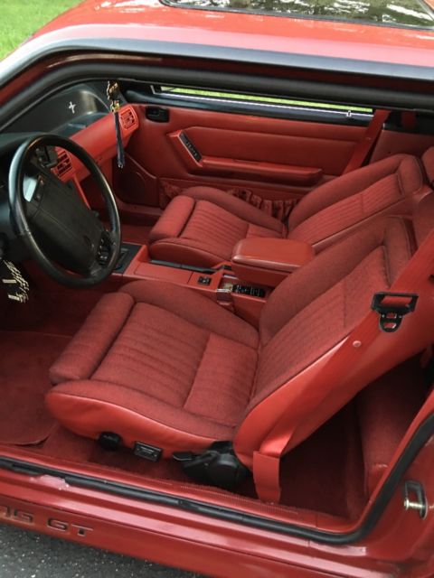 1991 Red Ford Mustang Hatchback