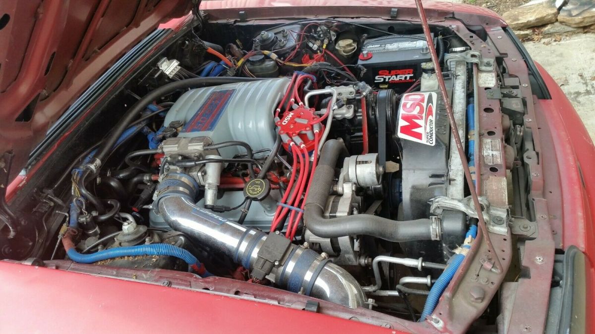 1991 Red Ford Mustang Hatchback