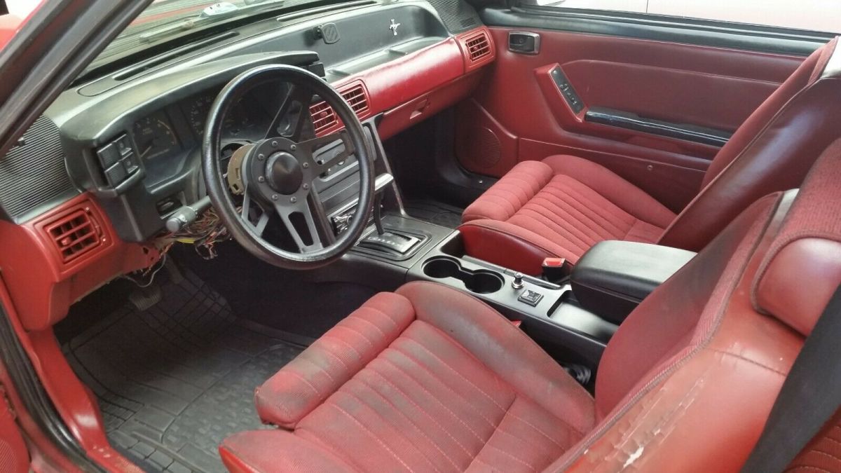 1991 Red Ford Mustang Hatchback