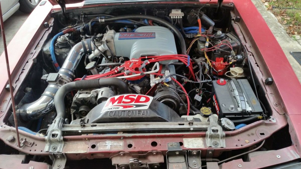 1991 Red Ford Mustang Hatchback