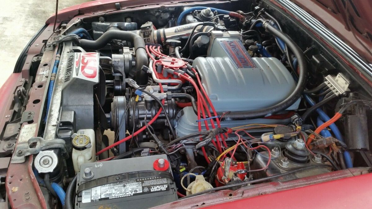 1991 Red Ford Mustang Hatchback