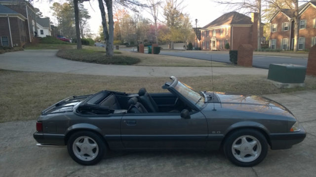 1991 Gray Ford Mustang Convertible