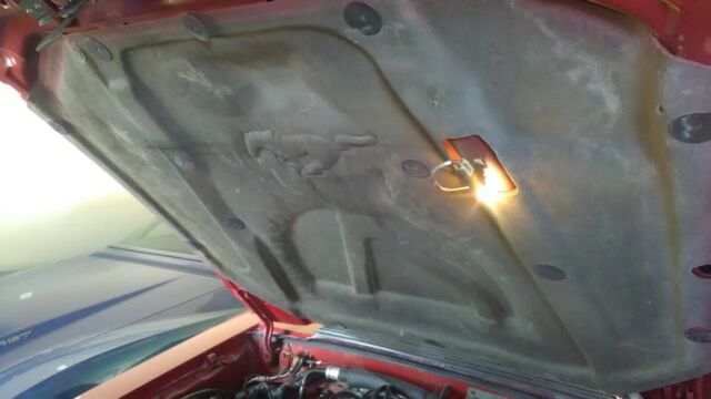 1991 Burgundy Ford Mustang Convertible