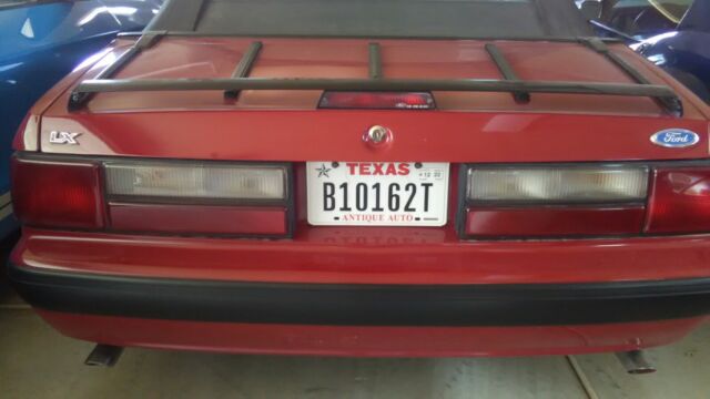 1991 Burgundy Ford Mustang Convertible