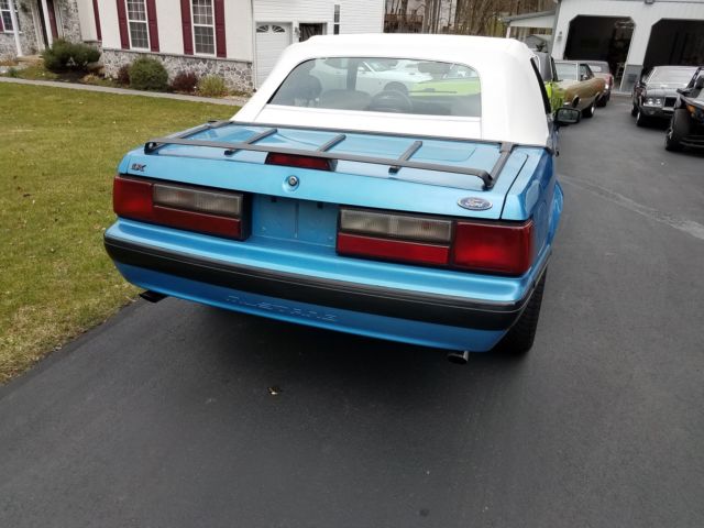 1991 Blue Ford Mustang Convertible