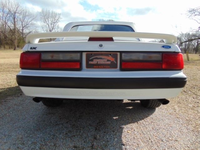 1991 White Ford Mustang Convertible