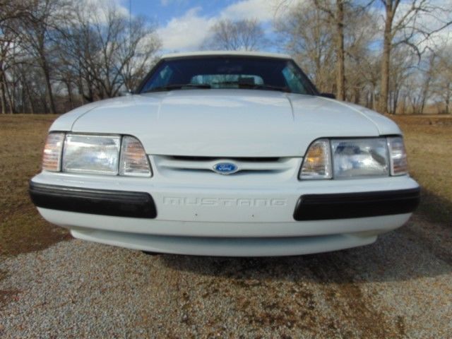 1991 White Ford Mustang Convertible