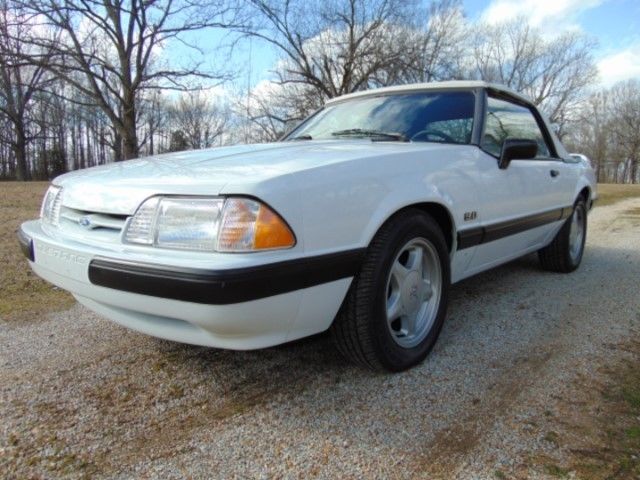 1991 White Ford Mustang Convertible