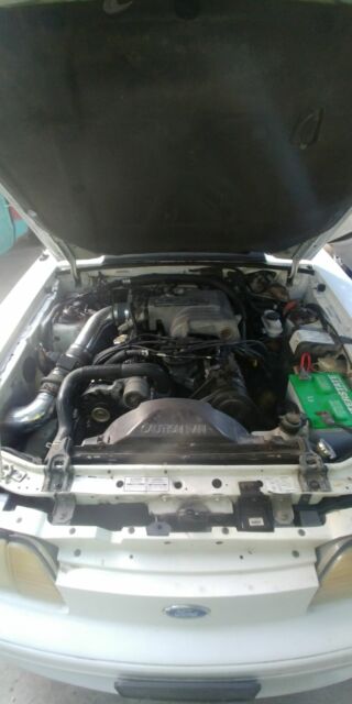1991 White Ford Mustang Hatchback
