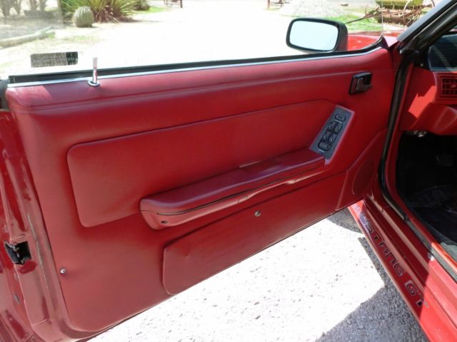 1991 Red Ford Mustang Convertible