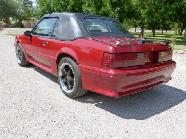 1991 Red Ford Mustang Convertible