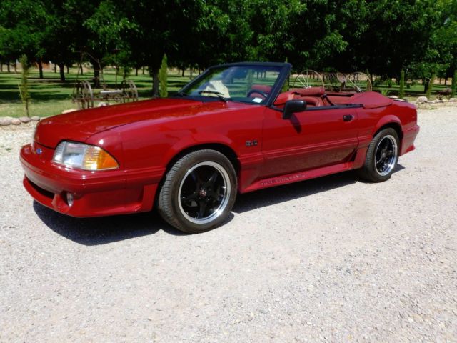 1991 Red Ford Mustang Convertible