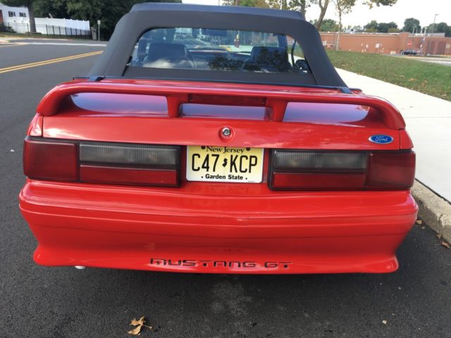 1991 Red Ford Mustang Convertible