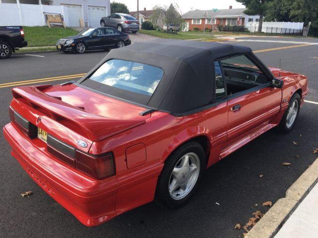 1991 Red Ford Mustang Convertible
