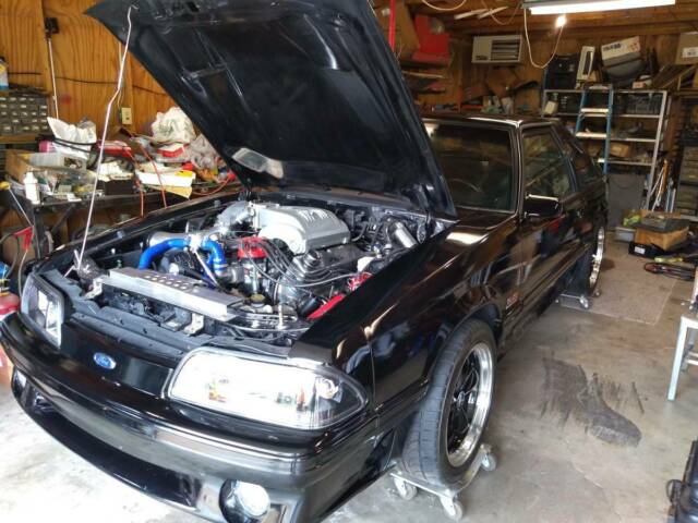 1991 Black Ford Mustang Hatchback