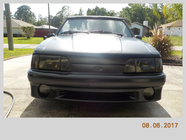 1991 Black Ford Mustang Convertible