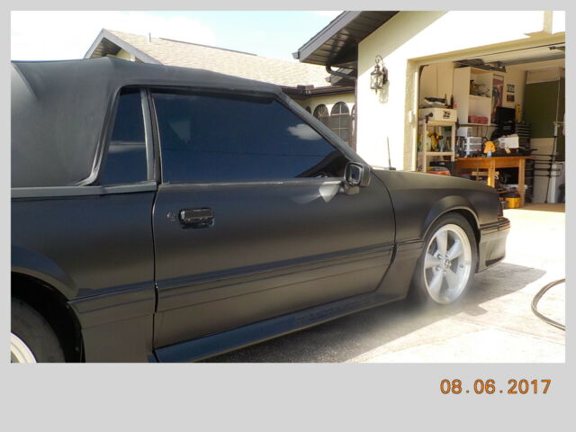 1991 Black Ford Mustang Convertible