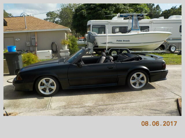 1991 Black Ford Mustang Convertible