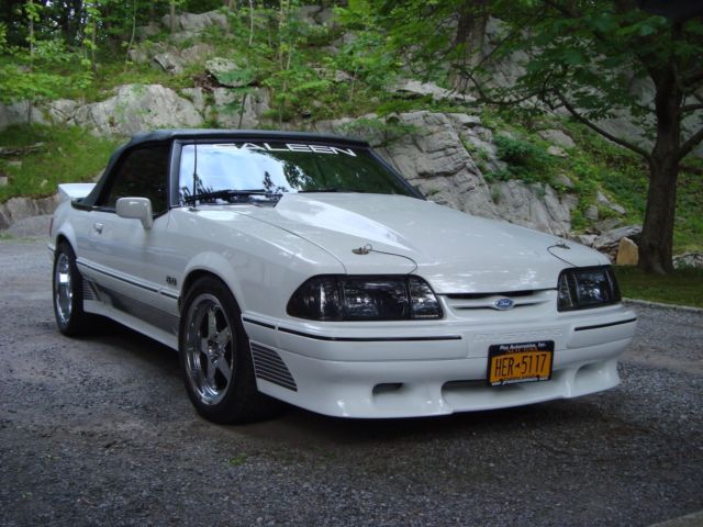 1991 White Ford Mustang Convertible