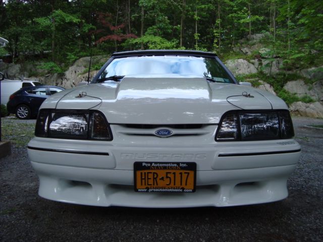 1991 White Ford Mustang Convertible